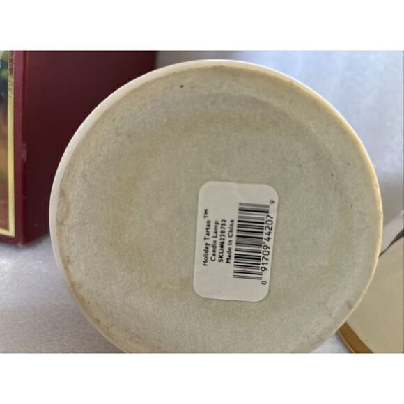 Lenox Holiday Tartan Candle Lamp Holly Leaves Gold Rim Christmas Gift 6238752 - Picture 6 of 9